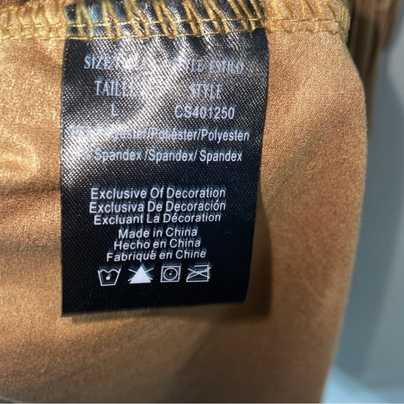 Christian Siriano Tan Faux Suede Fringe Sleeveless Dress Size Large - Picture 4 of 4